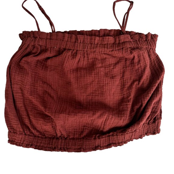 Anthropologie April Convertible Gauzy Tank Top Soft Orange/Rust Size Medium NWT - Picture 3 of 6